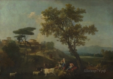 londongallery/francesco zuccarelli - landscape with cattle and figures